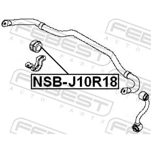 Uloženie priečneho stabilizátora FEBEST NSB-J10R18 - obr. 1