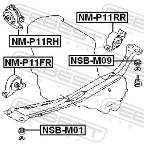 Uloženie tela nápravy FEBEST NSB-M01 - obr. 1