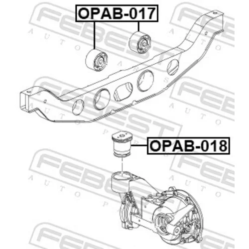 Uloženie, diferenciál OPAB-018 /FEBEST/ - obr. 1