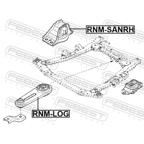 Uloženie motora FEBEST RNM-SANRH - obr. 1