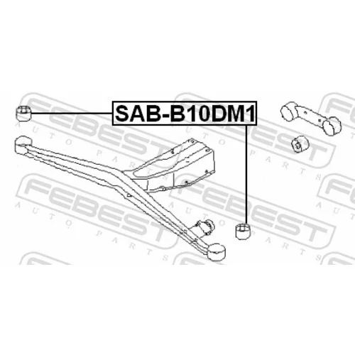 Uloženie tela nápravy FEBEST SAB-B10DM1 - obr. 1