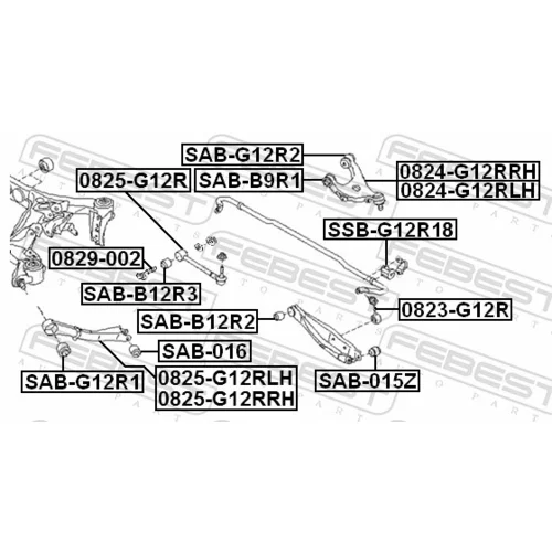 Uloženie riadenia FEBEST SAB-G12R2 - obr. 1