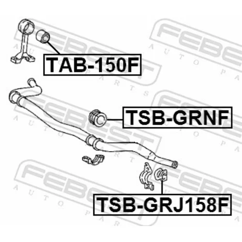 Uloženie vzpery nápravy FEBEST TAB-150F - obr. 1