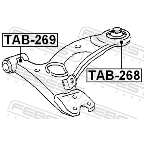 Uloženie riadenia FEBEST TAB-268 - obr. 1