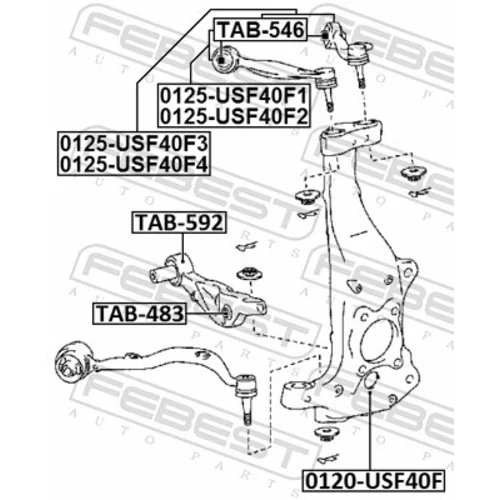 Uloženie riadenia FEBEST TAB-592 - obr. 1