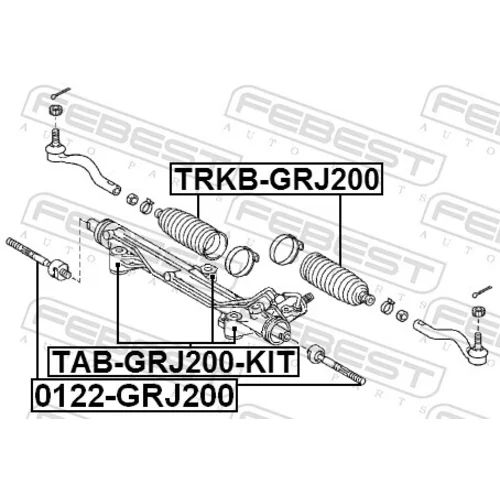 Uloženie prevodovky riadenia FEBEST TAB-GRJ200-KIT - obr. 1