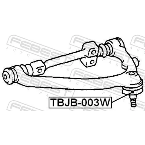 Súprava na opravu, zvislý/vodiaci kĺb FEBEST TBJB-003W - obr. 1