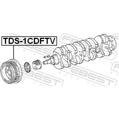 Remenica kľukového hriadeľa FEBEST TDS-1CDFTV - obr. 1