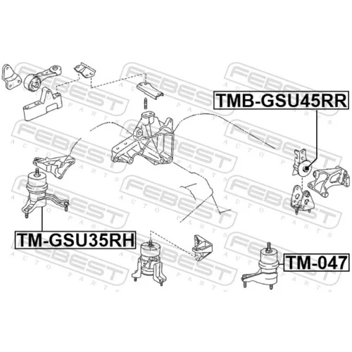 Uloženie motora FEBEST TM-GSU35RH - obr. 1