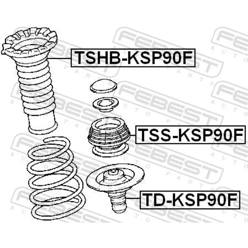 Ložisko pružnej vzpery FEBEST TSS-KSP90F - obr. 1