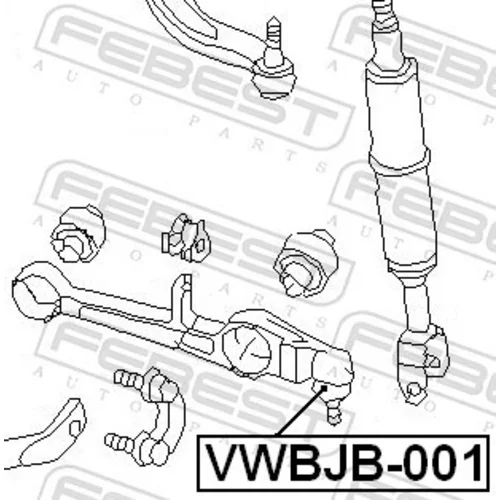 Súprava na opravu, zvislý/vodiaci kĺb FEBEST VWBJB-001 - obr. 1