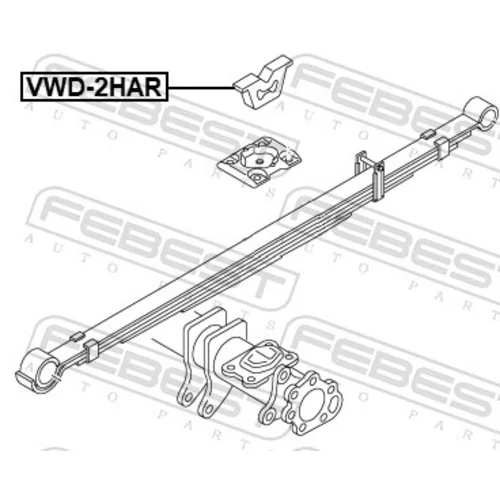 Zavesenie prídavnej list. pružiny FEBEST VWD-2HAR - obr. 1