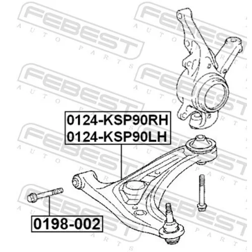 Rameno zavesenia kolies FEBEST 0124-KSP90LH - obr. 1