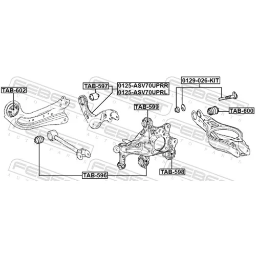 Skrutka pre nastavenie odklonu kolesa FEBEST 0129-026-KIT - obr. 1