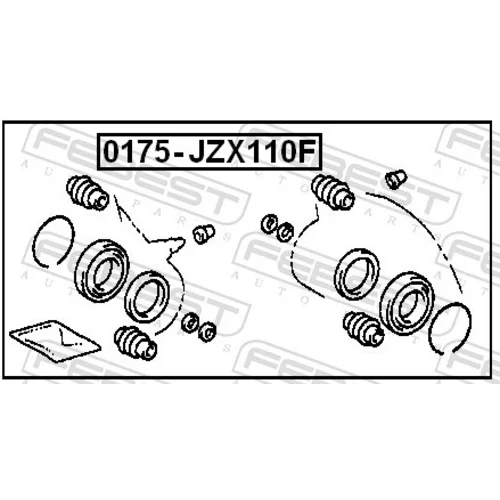 Opravná sada brzdového strmeňa FEBEST 0175-JZX110F - obr. 1