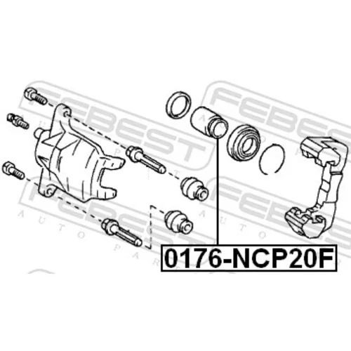 Piest brzdového strmeňa FEBEST 0176-NCP20F - obr. 1