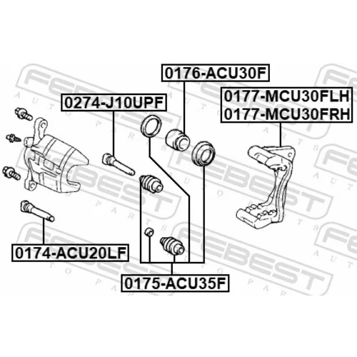 Brzdový strmeň FEBEST 0177-MCU30FLH - obr. 1