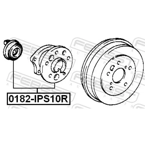 Náboj kolesa 0182-IPS10R /FEBEST/ - obr. 1