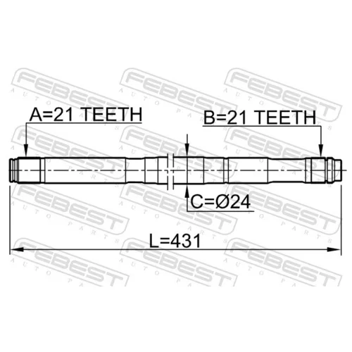 Hnací hriadeľ FEBEST 0212-QG15LH - obr. 1