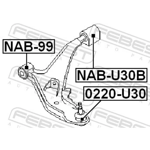 Zvislý/nosný čap FEBEST 0220-U30 - obr. 1