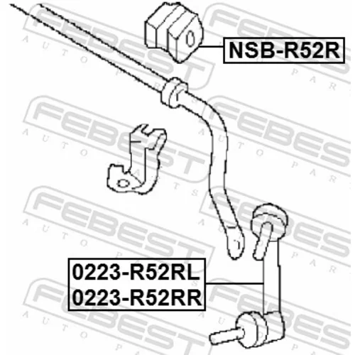 Tyč/Vzpera stabilizátora FEBEST 0223-R52RR - obr. 1