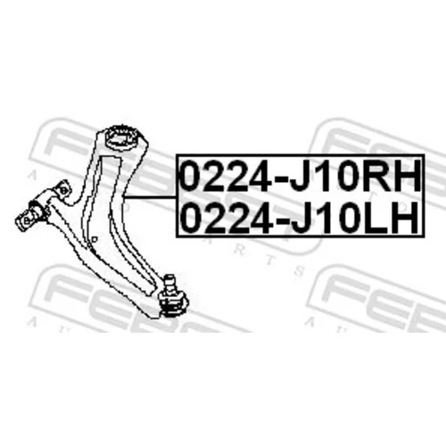 Rameno zavesenia kolies 0224-J10RH /FEBEST/ - obr. 1