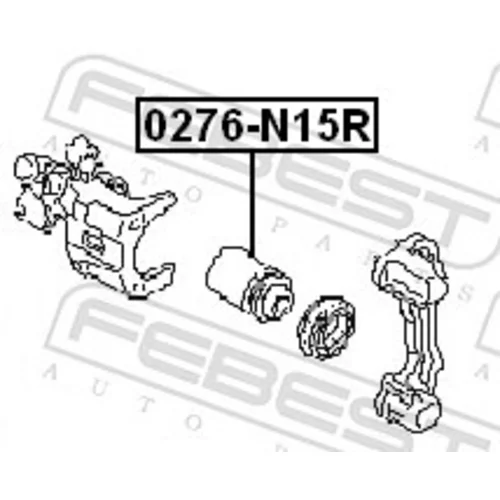 Piest brzdového strmeňa FEBEST 0276-N15R - obr. 1