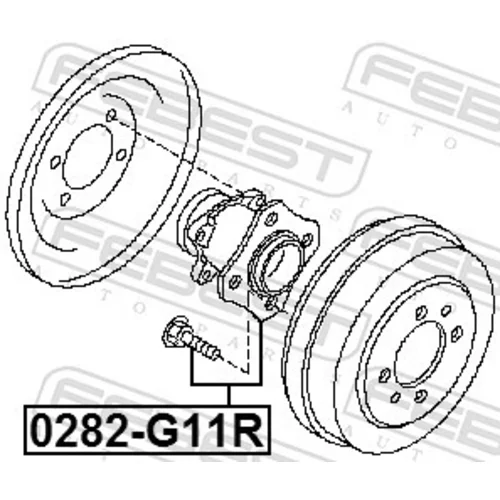 Náboj kolesa 0282-G11R /FEBEST/ - obr. 1