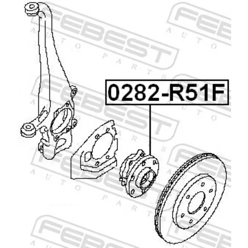 Náboj kolesa FEBEST 0282-R51F - obr. 1