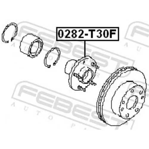 Náboj kolesa FEBEST 0282-T30F - obr. 1