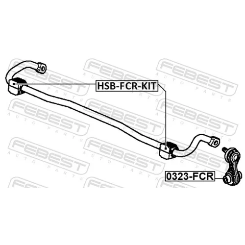 Tyč/Vzpera stabilizátora FEBEST 0323-FCR - obr. 1