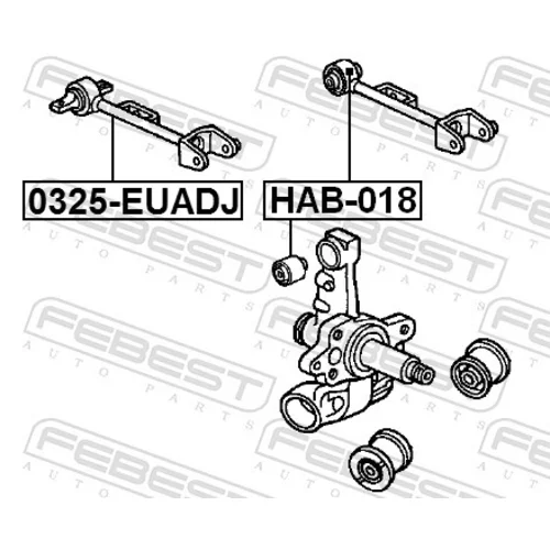 Rameno zavesenia kolies FEBEST 0325-EUADJ - obr. 1