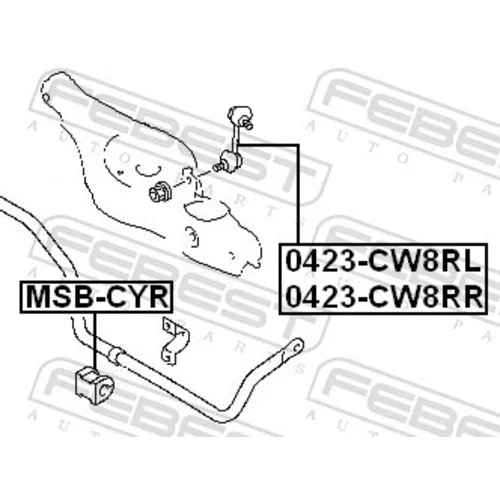 Tyč/Vzpera stabilizátora 0423-CW8RR /FEBEST/ - obr. 1