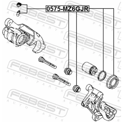 Opravná sada brzdového strmeňa FEBEST 0575-MZ6GJR - obr. 1