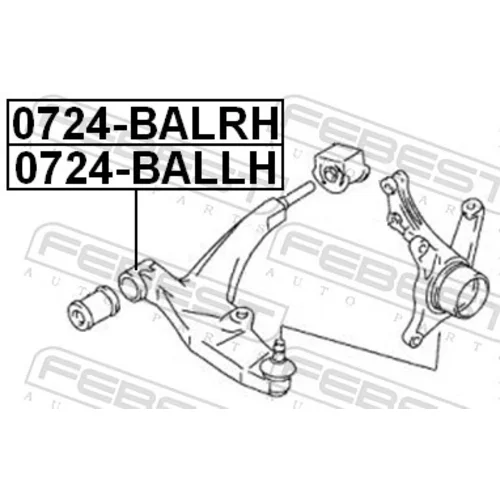 Rameno zavesenia kolies 0724-BALRH /FEBEST/ - obr. 1