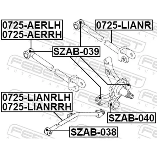 Rameno zavesenia kolies FEBEST 0725-LIANR - obr. 1