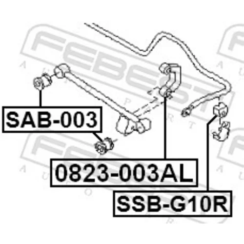 Tyč/Vzpera stabilizátora FEBEST 0823-003AL - obr. 1