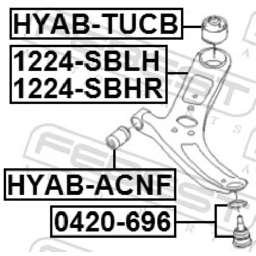 Rameno zavesenia kolies FEBEST 1224-SBRH - obr. 1