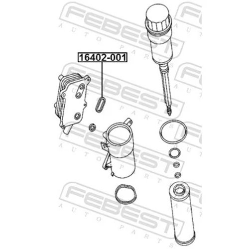 Tesnenie chladiča oleja FEBEST 16402-001 - obr. 1