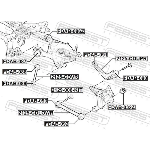 Rameno zavesenia kolies FEBEST 2125-CDVR - obr. 1