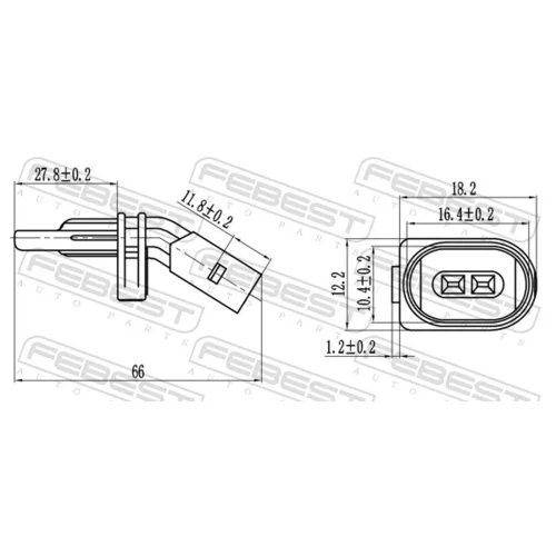 Snímač počtu otáčok kolesa FEBEST 23606-004 - obr. 1