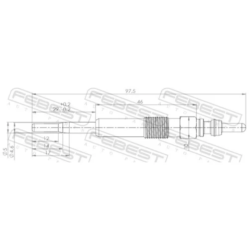 Žeraviaca sviečka 23642-003 /FEBEST/ - obr. 1