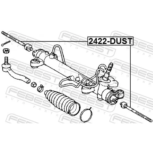 Axiálny čap tiahla riadenia FEBEST 2422-DUST - obr. 1