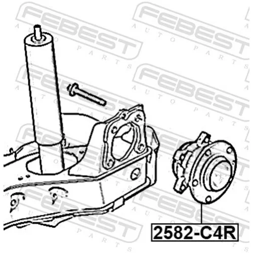 Náboj kolesa FEBEST 2582-C4R - obr. 1