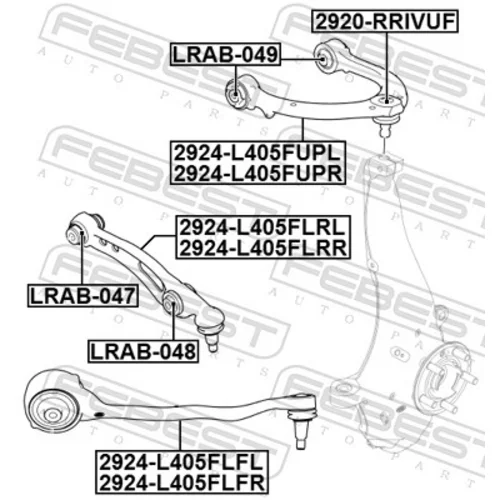 Rameno zavesenia kolies FEBEST 2924-L405FLFR - obr. 1