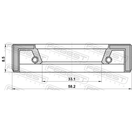 Radiálny tesniaci krúžok hnacieho hriadeľa FEBEST 95FAS-35580909X - obr. 1