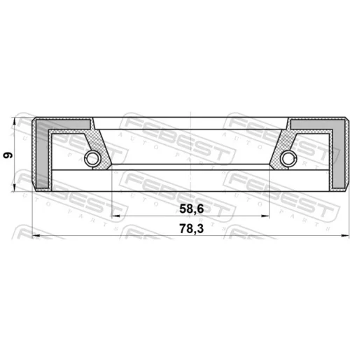 Radiálny tesniaci krúžok hnacieho hriadeľa FEBEST 95FAY-60780909X - obr. 1