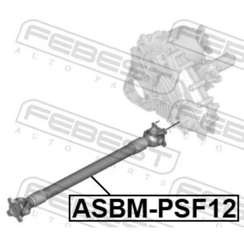 Kĺbový hriadeľ pohonu nápravy ASBM-PSF12 /FEBEST/ - obr. 1