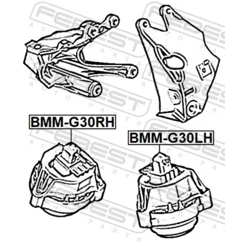 Uloženie motora FEBEST BMM-G30RH - obr. 1