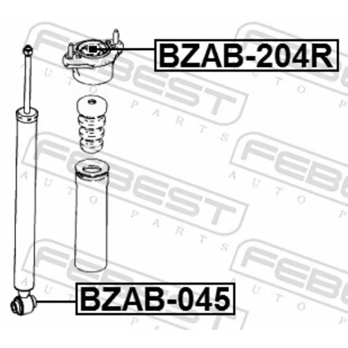 Puzdro, tlmič FEBEST BZAB-204R - obr. 1